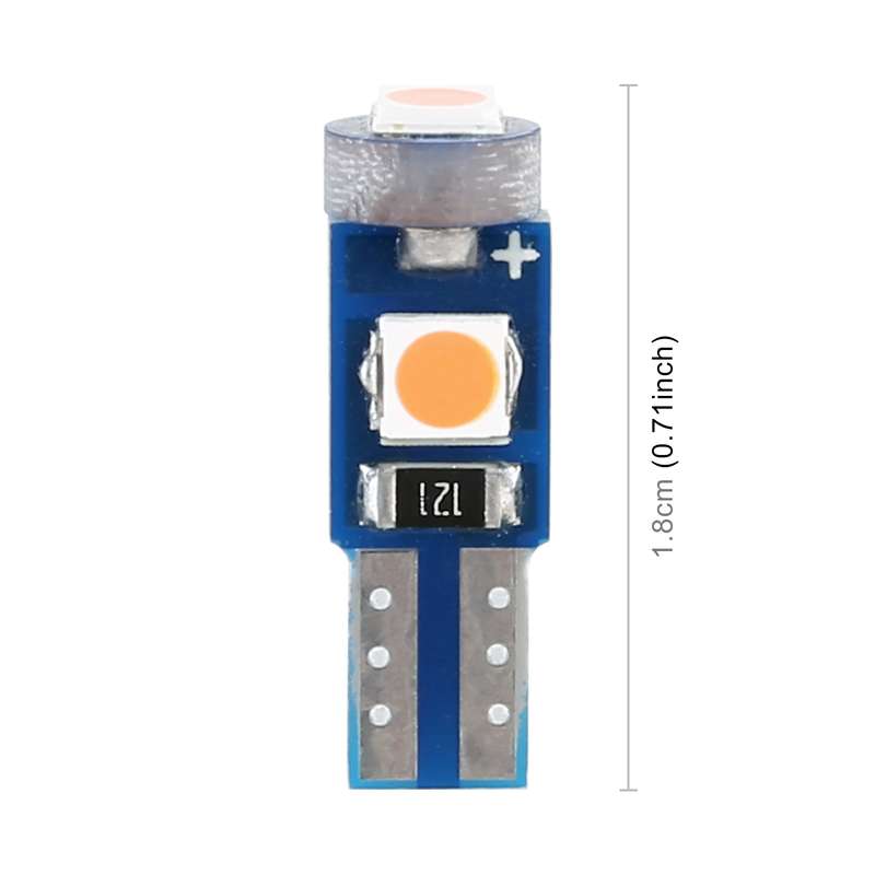 10 in 1 Car T5 0.2W DC12V Instrument Panel LED Decorative Light(Pink Light)