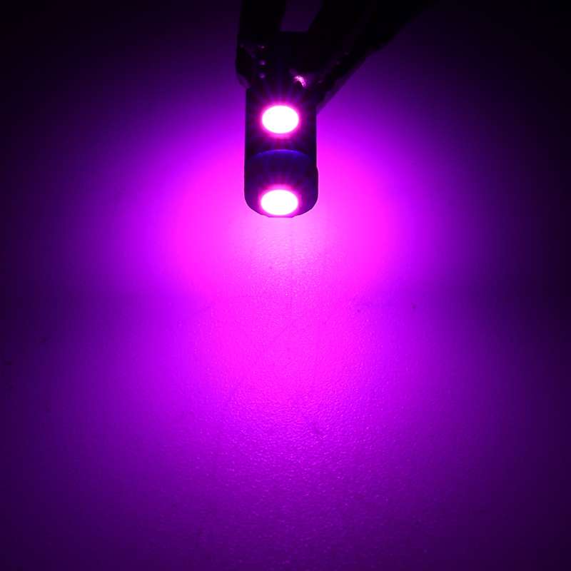 10 in 1 Car T5 0.2W DC12V Instrument Panel LED Decorative Light(Pink Light)