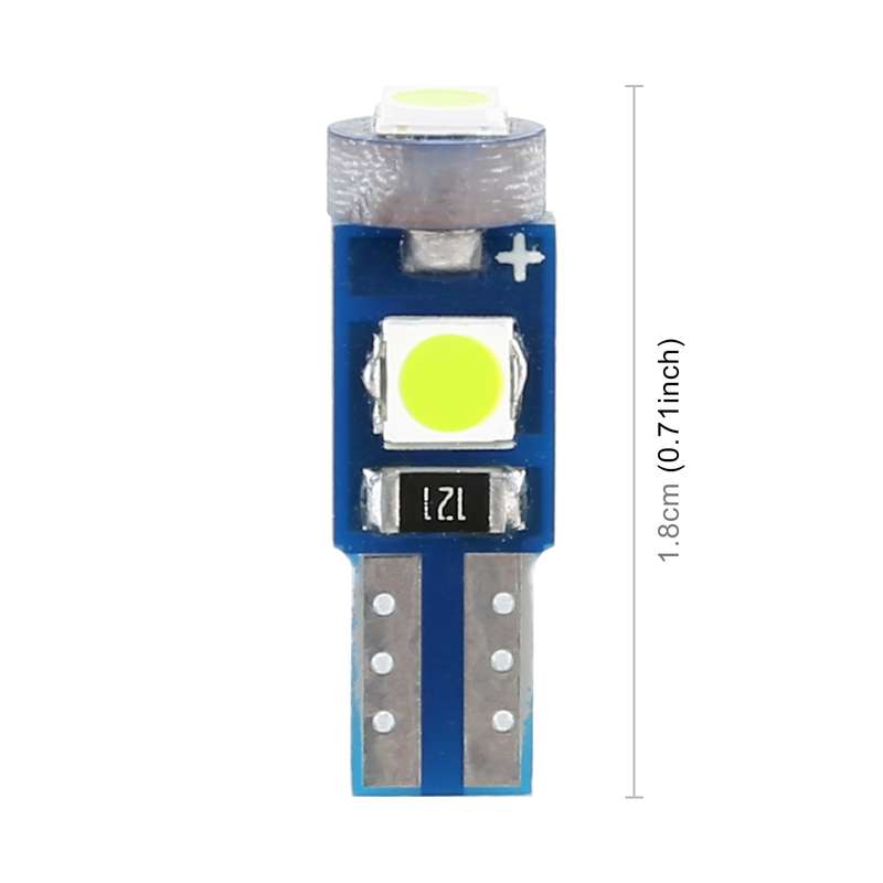 10 in 1 Car T5 0.2W DC12V Instrument Panel LED Decorative Light(Red Light)