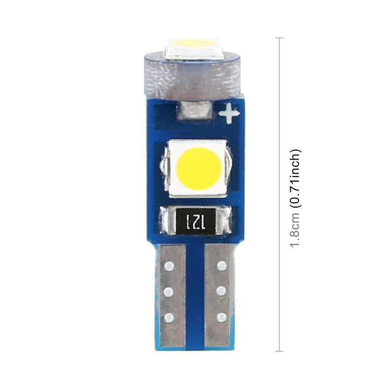 10 in 1 Car T5 0.2W DC12V Instrument Panel LED Decorative Light(Red Light)
