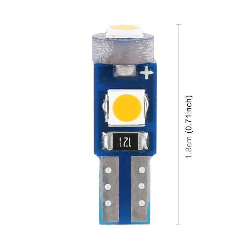 10 in 1 Car T5 0.2W DC12V Instrument Panel LED Decorative Light(Red Light)