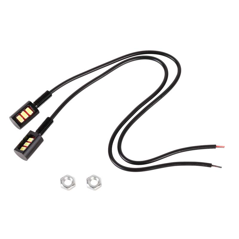 1 Pair DC12V 0.4W 3LEDs SMD-5630 Car / Motorcycle License Plate Light, Cable Length: 27cm (Blue Ligh