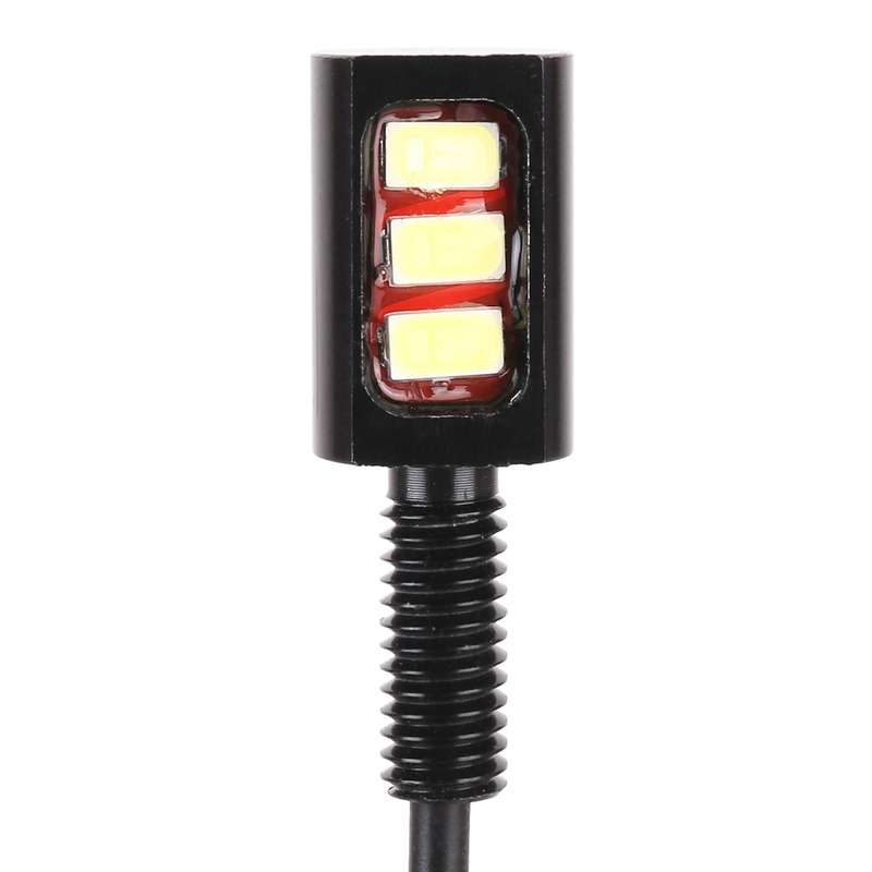 1 Pair DC12V 0.4W 3LEDs SMD-5630 Car / Motorcycle License Plate Light, Cable Length: 27cm (Blue Ligh