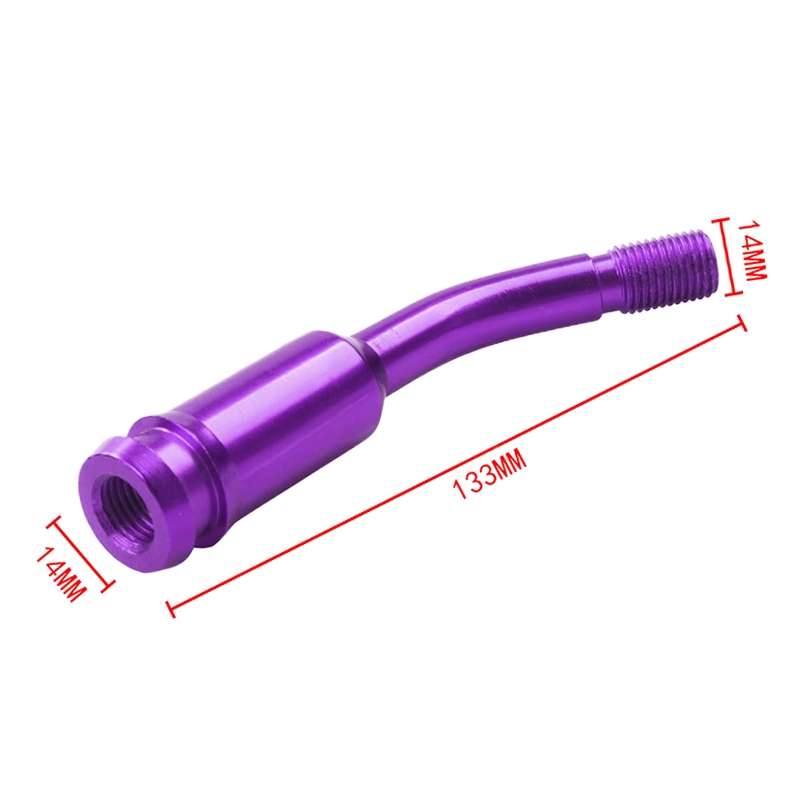 Car Modified Racing Quick Curved Gear Lever Extension Rod for Volkswagen T4 1990-2003 (Black)