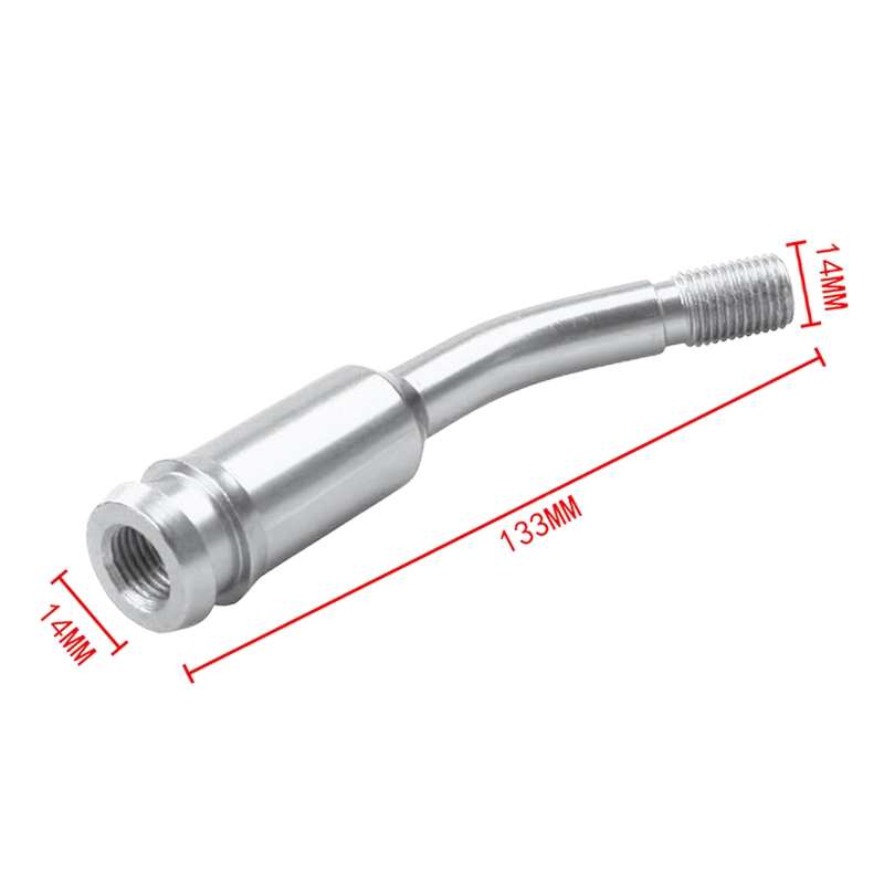 Car Modified Racing Quick Curved Gear Lever Extension Rod for Volkswagen T4 1990-2003 (Black)