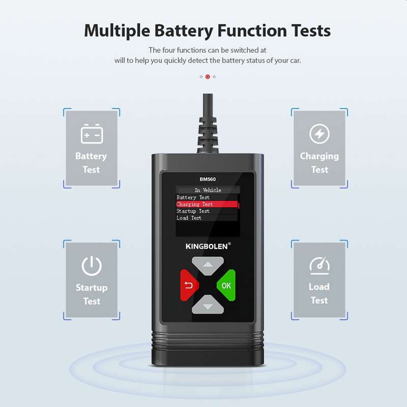 KINGBOLEN BM560 6V 12V Car Digital Load Battery Tester