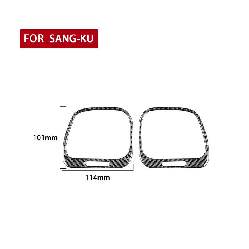 2 PCS / Set Carbon Fiber Car Left and Right Air Outlets Frame Decorative Sticker for Volkswagen Scir