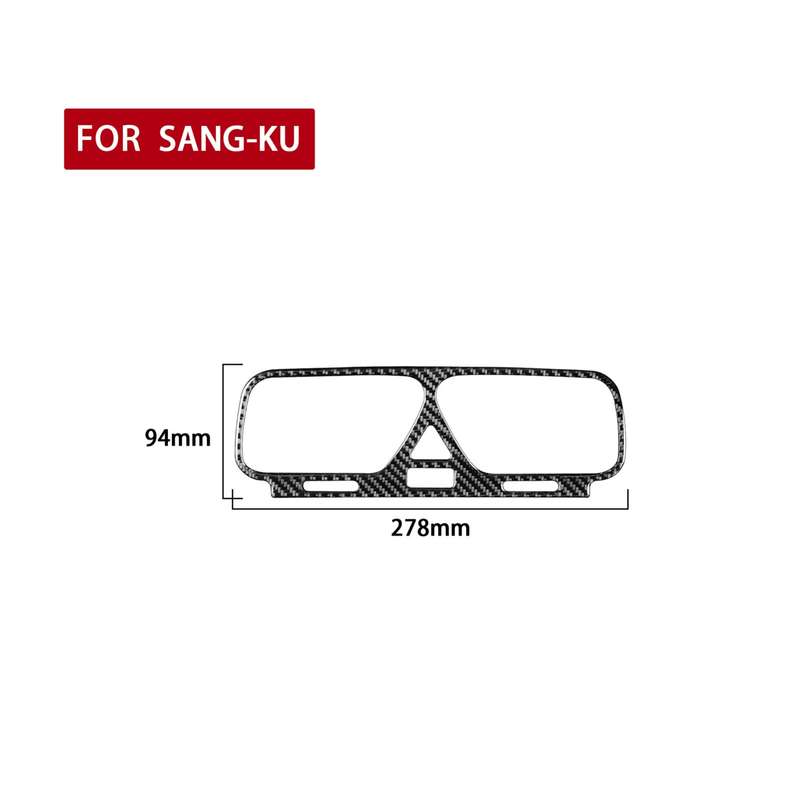 Carbon Fiber Car Central Control Air Outlet Frame Decorative Sticker for Volkswagen Scirocco 2009-20