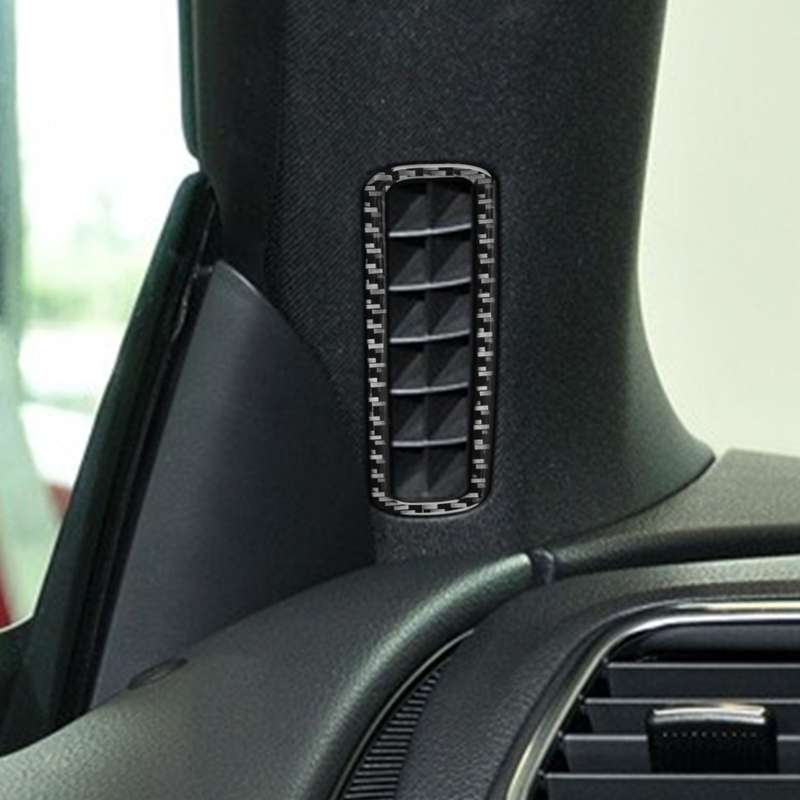 2 PCS / Set Carbon Fiber Car A-pillar Air Outlet Frame Decorative Sticker for Volkswagen Scirocco 20