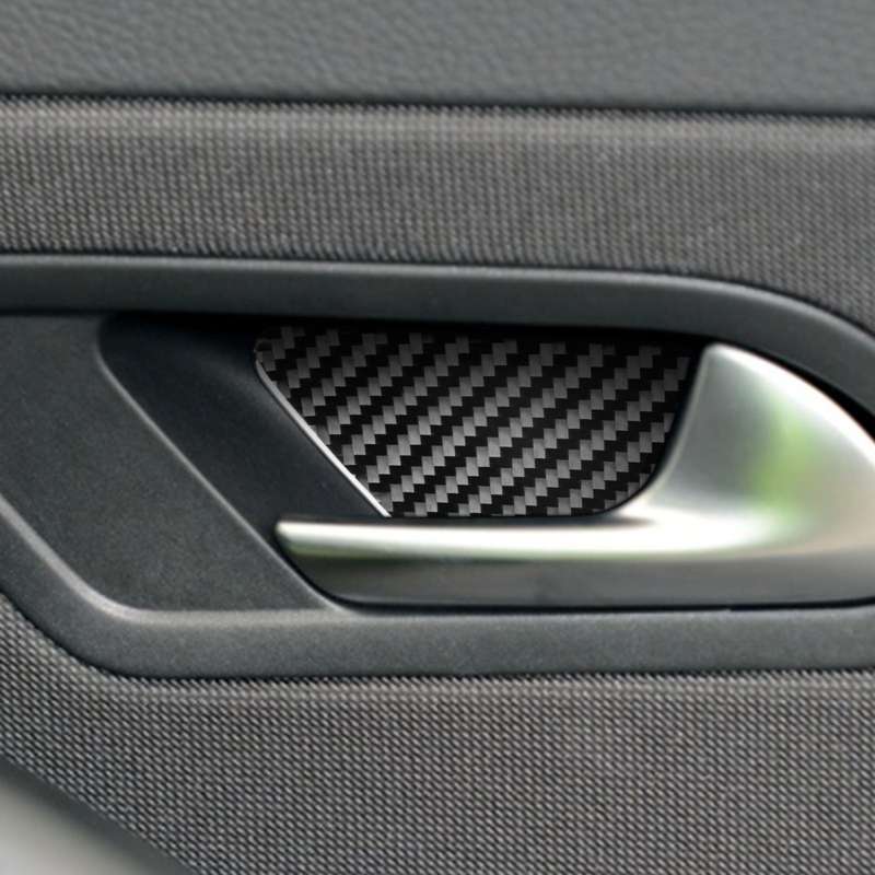 2 PCS / Set Carbon Fiber Car Inner Door Bowl Decorative Sticker for Volkswagen Scirocco 2009-2016,Le