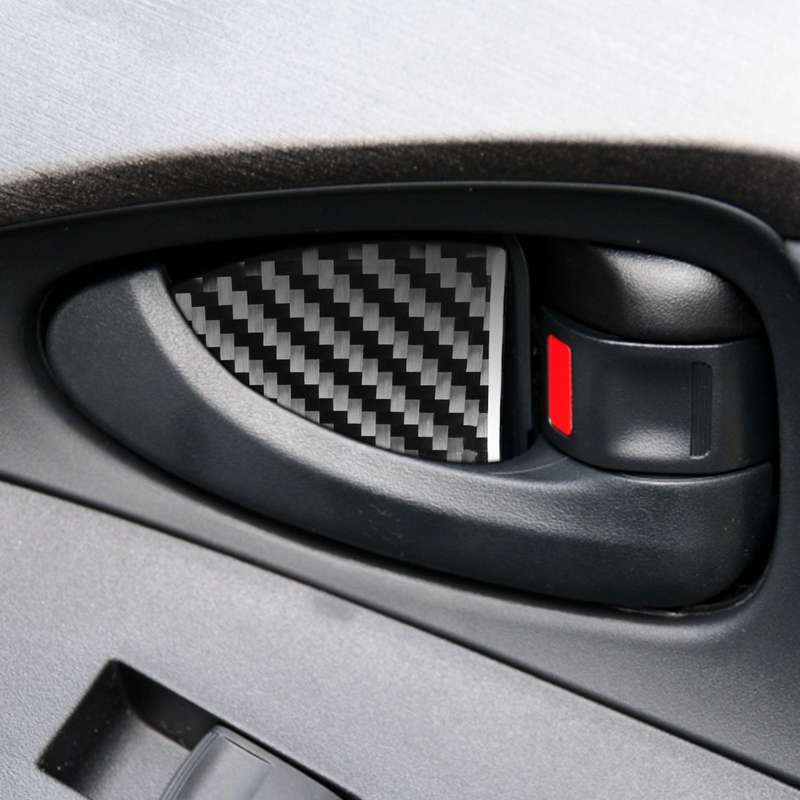 Carbon Fiber Car Inner Door Bowl Decorative Sticker for Toyota Old RAV4 2006-2013,Left and Right Dri