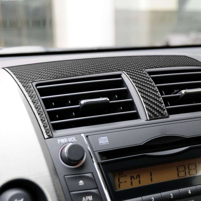 Carbon Fiber Car Central Control Air Outlet Decorative Sticker for Toyota Old RAV4 2006-2013,Left an
