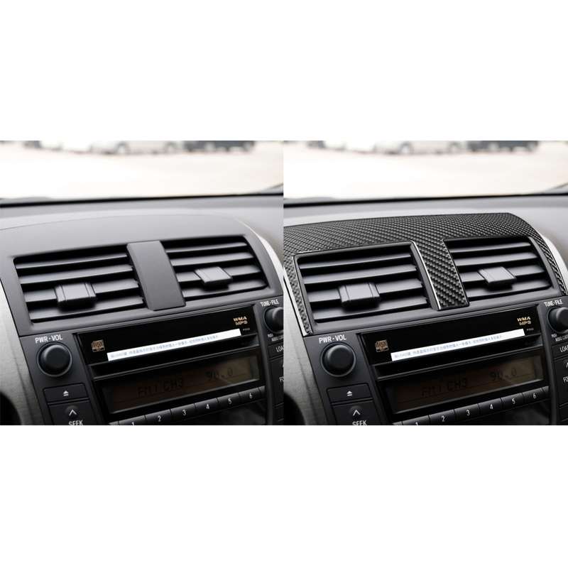 Carbon Fiber Car Central Control Air Outlet Decorative Sticker for Toyota Old RAV4 2006-2013,Left an