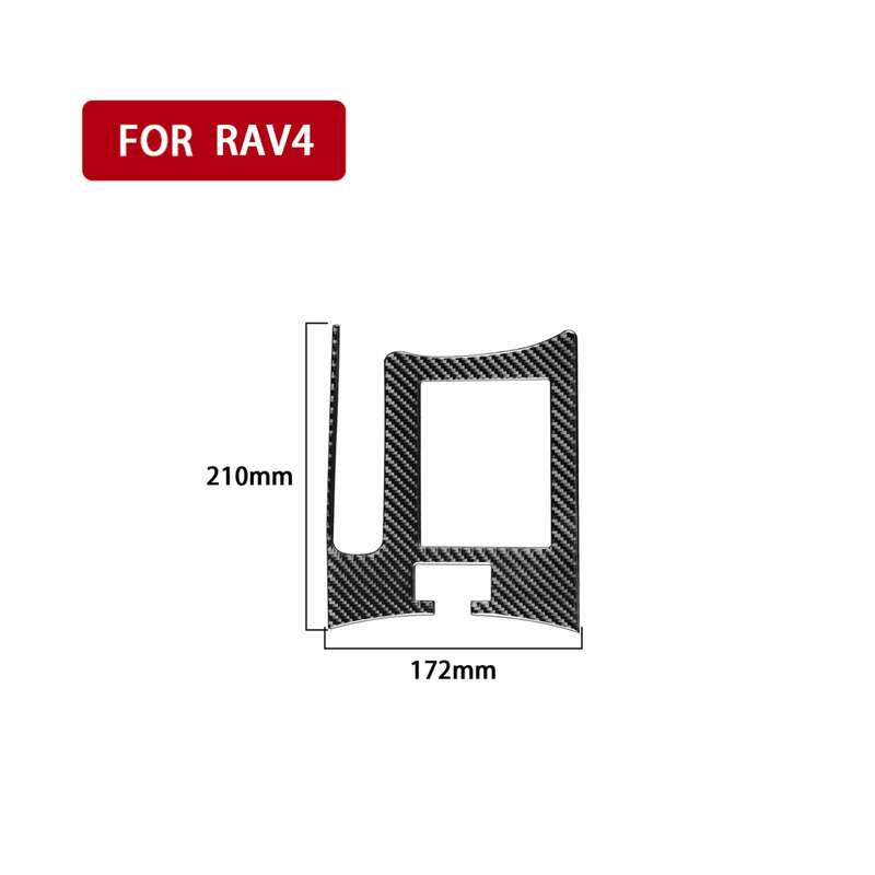 Carbon Fiber Car Handbrake Panel Decorative Sticker for Toyota Old RAV4 2006-2013,Left Drive