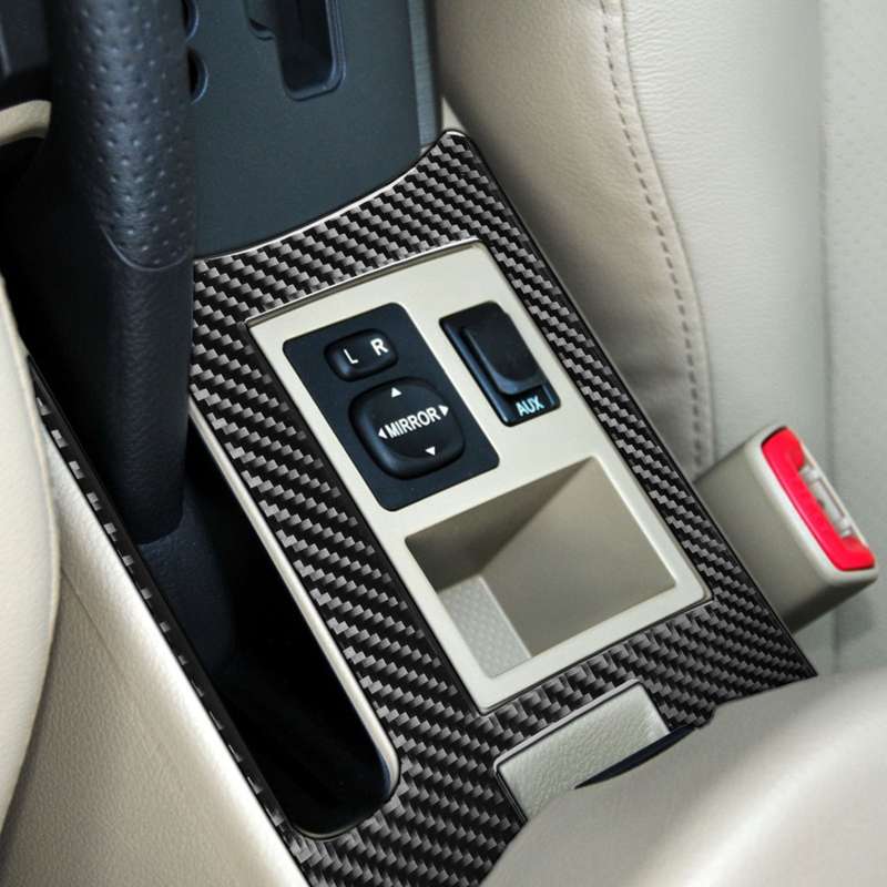 Carbon Fiber Car Handbrake Panel Decorative Sticker for Toyota Old RAV4 2006-2013,Left Drive