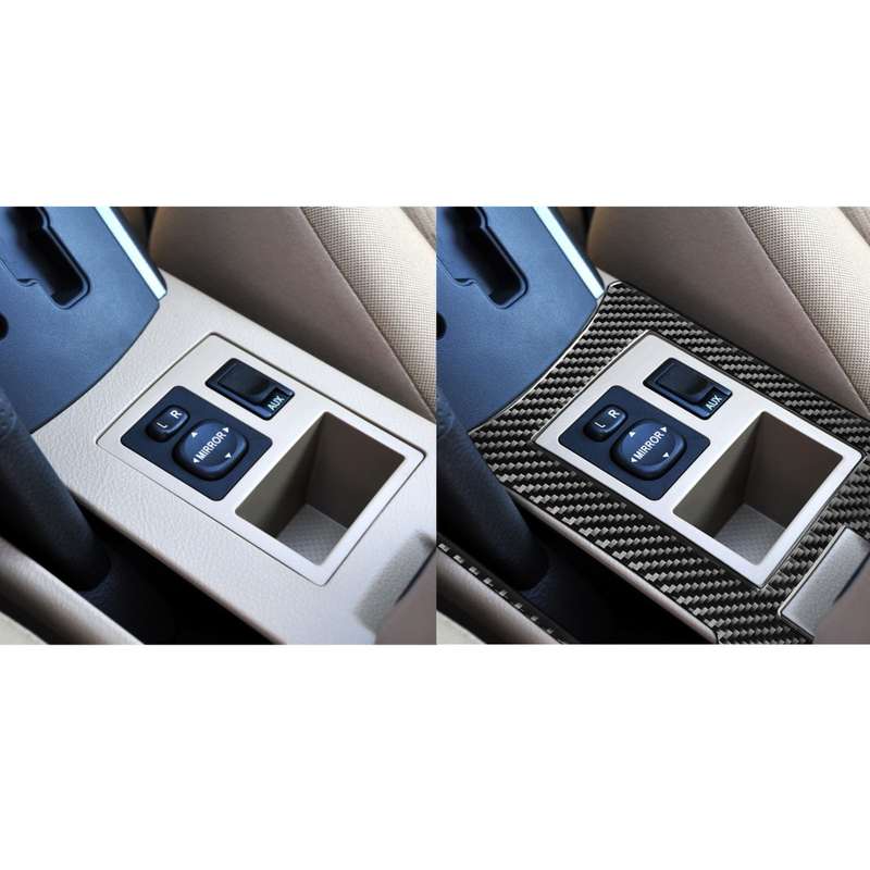 Carbon Fiber Car Handbrake Panel Decorative Sticker for Toyota Old RAV4 2006-2013,Left Drive