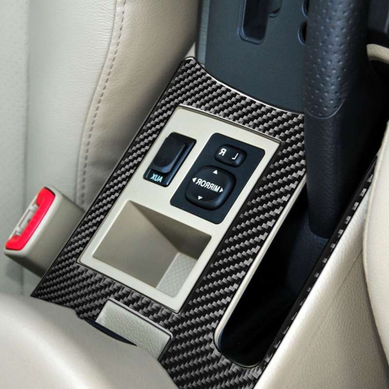 Carbon Fiber Car Handbrake Panel Decorative Sticker for Toyota Old RAV4 2006-2013,Right Drive