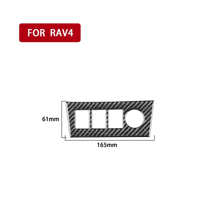 Carbon Fiber Car Cigarette Lighter Panel Decorative Sticker for Toyota Old RAV4 2006-2013,Left and R
