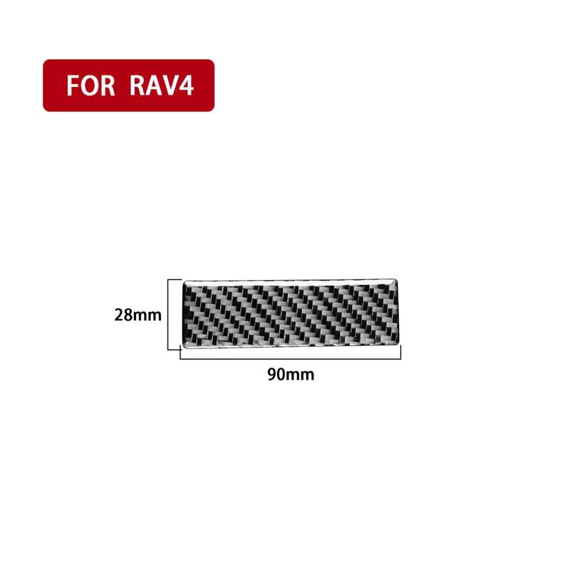 Carbon Fiber Car Headlight Switch Gasket Decorative Sticker for Toyota Old RAV4 2006-2013,Left and R