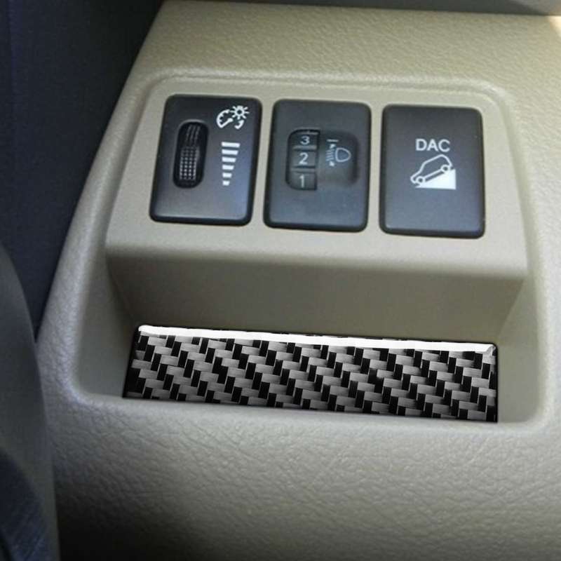 Carbon Fiber Car Headlight Switch Gasket Decorative Sticker for Toyota Old RAV4 2006-2013,Left and R