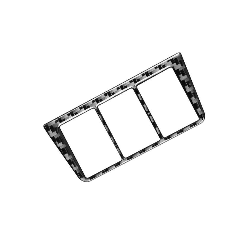 Carbon Fiber Car Headlight Switch Frame Decorative Sticker for Toyota Old RAV4 2006-2013,Left and Ri