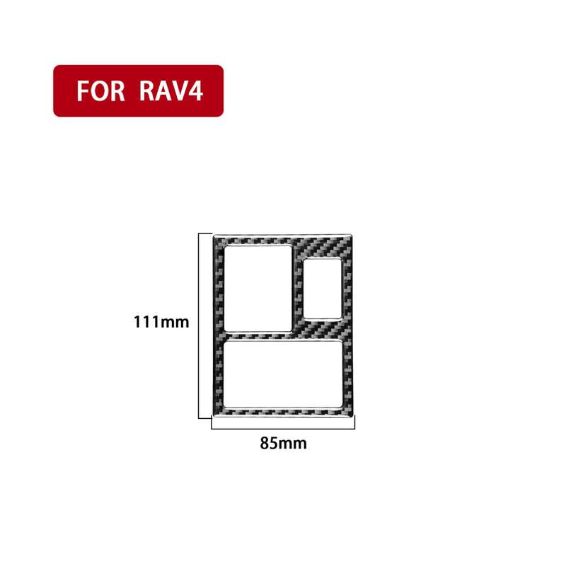 Carbon Fiber Car Rearview Mirror Adjustment Switch Frame Decorative Sticker for Toyota Old RAV4 2006