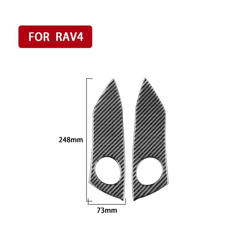 Carbon Fiber Car Warning Light Switch Panel Decorative Sticker for Toyota Old RAV4 2006-2013,Left an