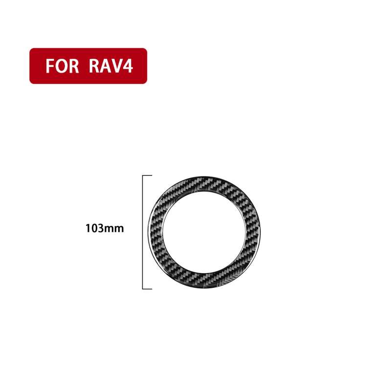 Carbon Fiber Car Steering Wheel Decorative Sticker for Toyota Old RAV4 2006-2013,Left and Right Driv
