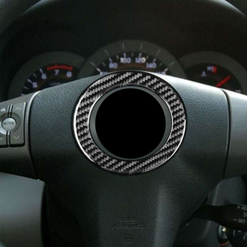 Carbon Fiber Car Steering Wheel Decorative Sticker for Toyota Old RAV4 2006-2013,Left and Right Driv
