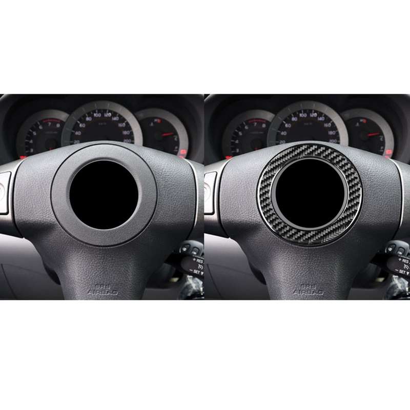 Carbon Fiber Car Steering Wheel Decorative Sticker for Toyota Old RAV4 2006-2013,Left and Right Driv