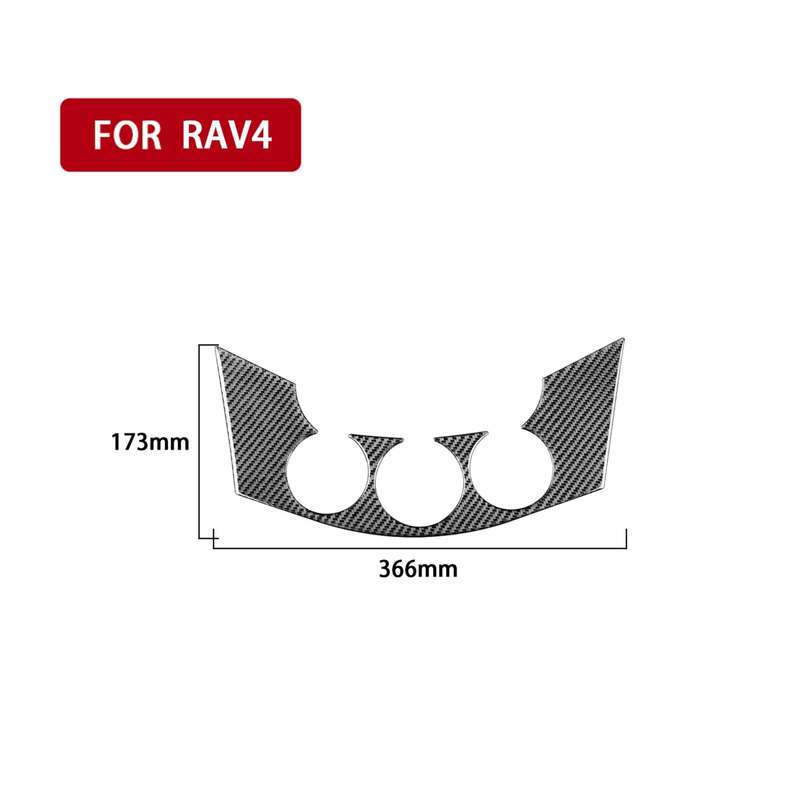 Carbon Fiber Car Central Control Switch Panel Decorative Sticker for Toyota Old RAV4 2006-2013,Left