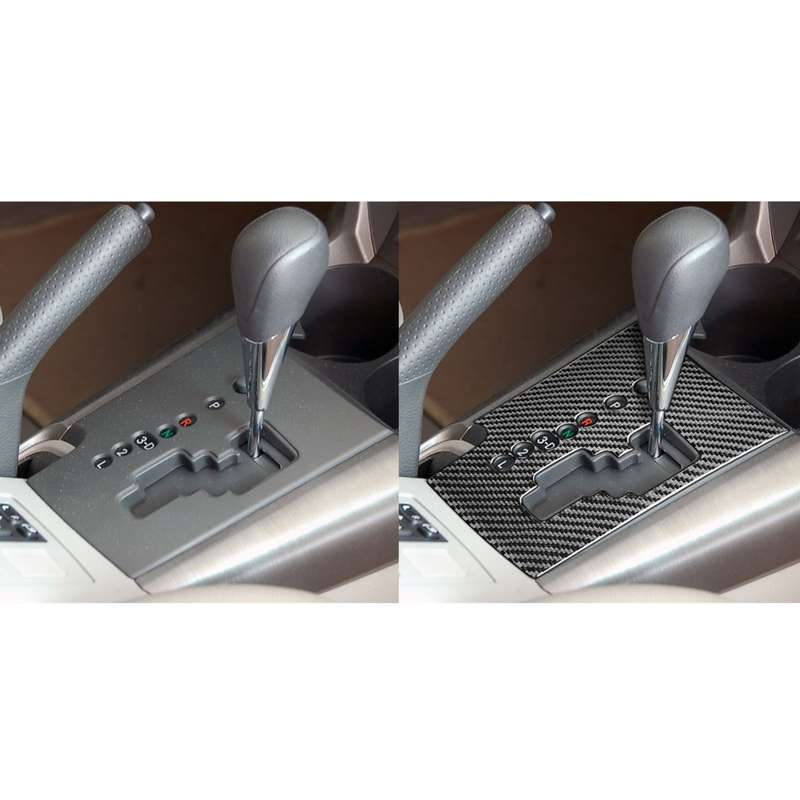 Carbon Fiber Car Gear Panel Decorative Sticker for Toyota Old RAV4 2006-2013,Left Drive