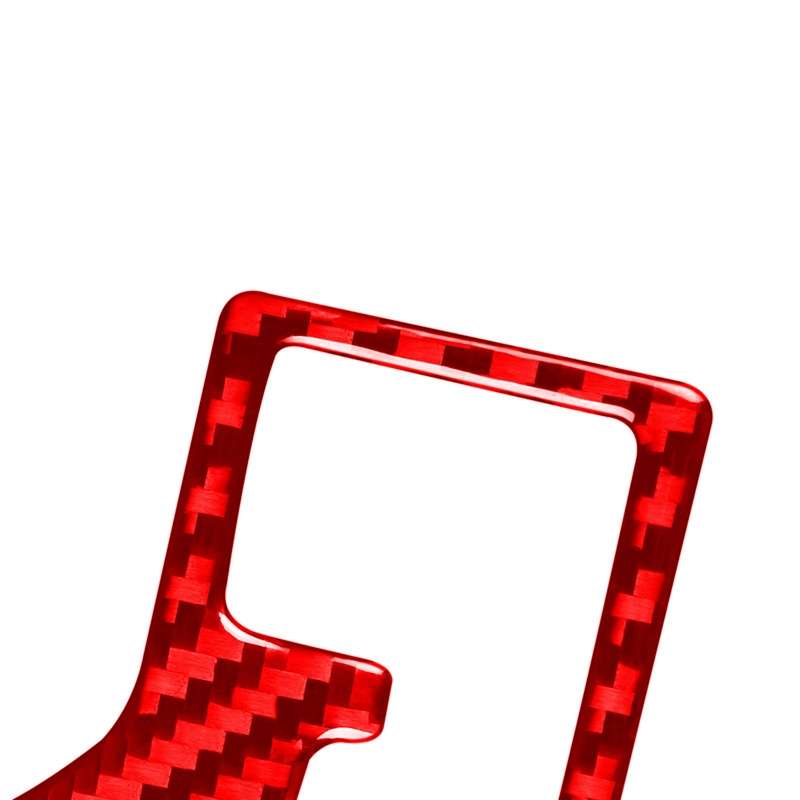 Carbon Fiber Car Gear Decorative Sticker for Toyota Corolla 2014-2018,Left Drive(Red)