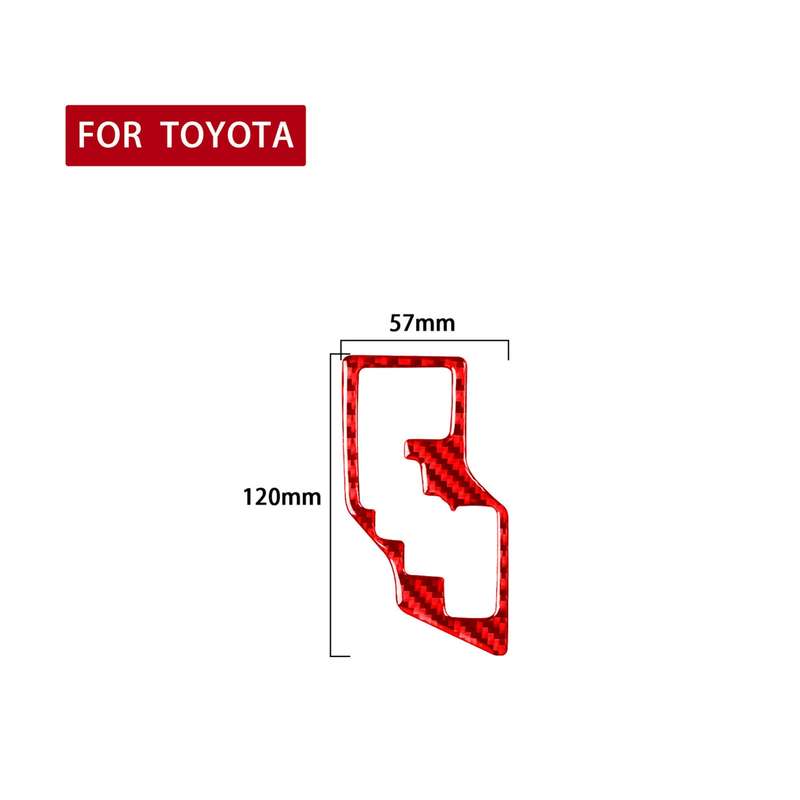 Carbon Fiber Car Gear Decorative Sticker for Toyota Corolla 2014-2018,Right Drive (Red)
