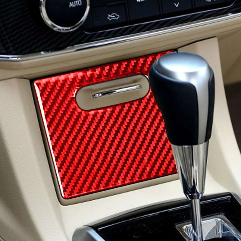 Carbon Fiber Car Cigarette Lighter Cover Decorative Sticker for Toyota Corolla 2014-2018,Left and Ri