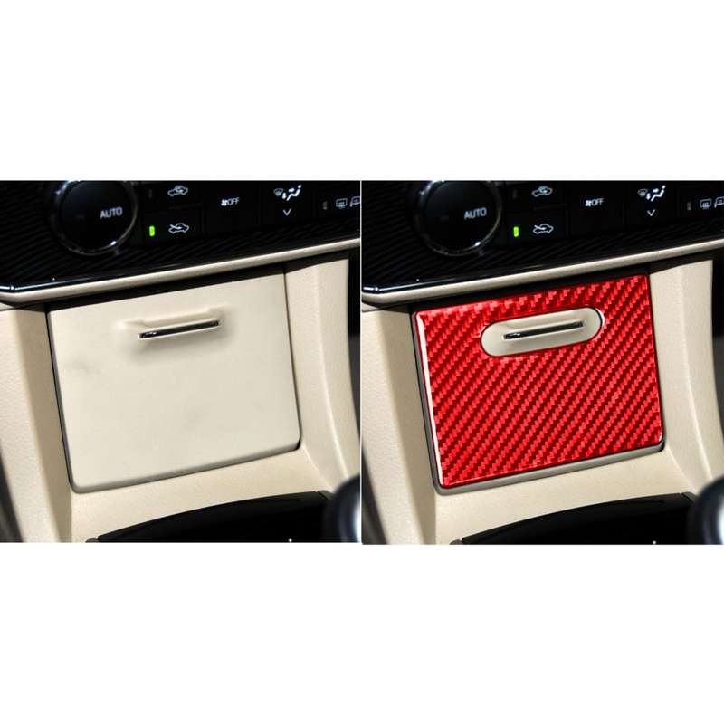 Carbon Fiber Car Cigarette Lighter Cover Decorative Sticker for Toyota Corolla 2014-2018,Left and Ri