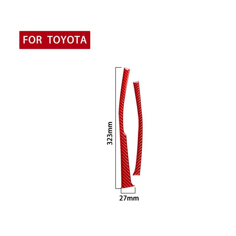 2 PCS / Set Carbon Fiber Car Gear Side Decorative Sticker for Toyota Corolla 2014-2018,Left Drive (R