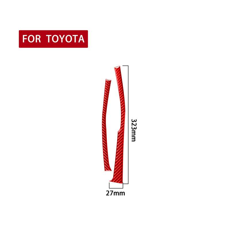 2 PCS / Set Carbon Fiber Car Gear Side Decorative Sticker for Toyota Corolla 2014-2018,Right Drive (