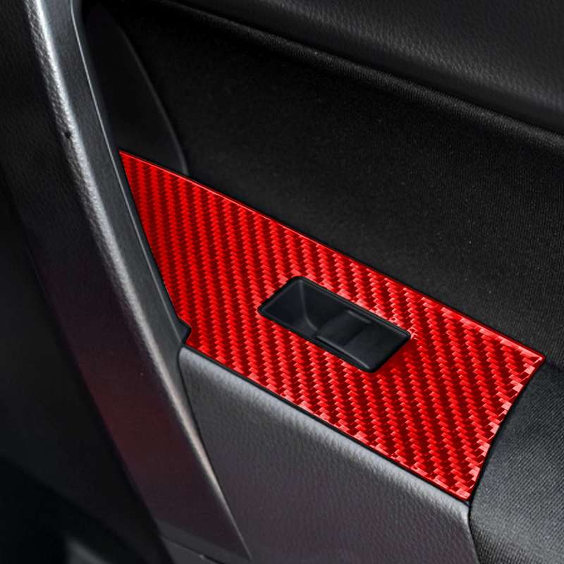 4 PCS / Set Carbon Fiber Car Lifting Decorative Sticker for Toyota Corolla 2014-2018,Left Drive (Red