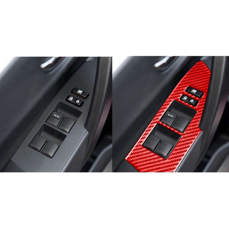 4 PCS / Set Carbon Fiber Car Lifting Decorative Sticker for Toyota Corolla 2014-2018,Left Drive (Red