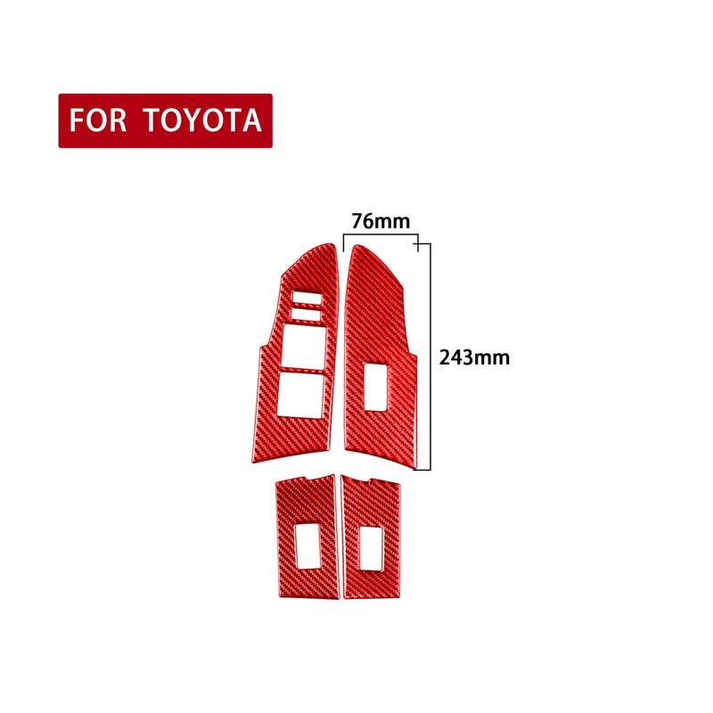 4 PCS / Set Carbon Fiber Car Lifting Decorative Sticker for Toyota Corolla 2014-2018,Right Drive (Re