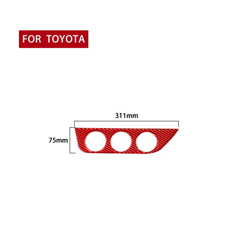 Carbon Fiber Car Air Conditioner Switch Panel A Decorative Sticker for Toyota Corolla 2014-2018,Left