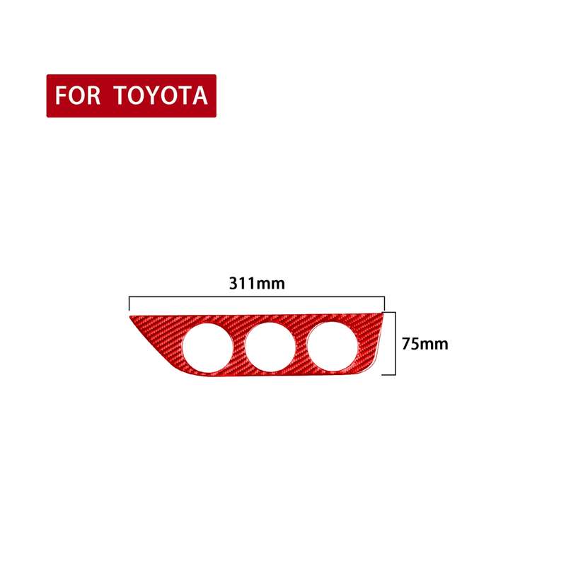 Carbon Fiber Car Air Conditioner Switch Panel A Decorative Sticker for Toyota Corolla 2014-2018,Righ