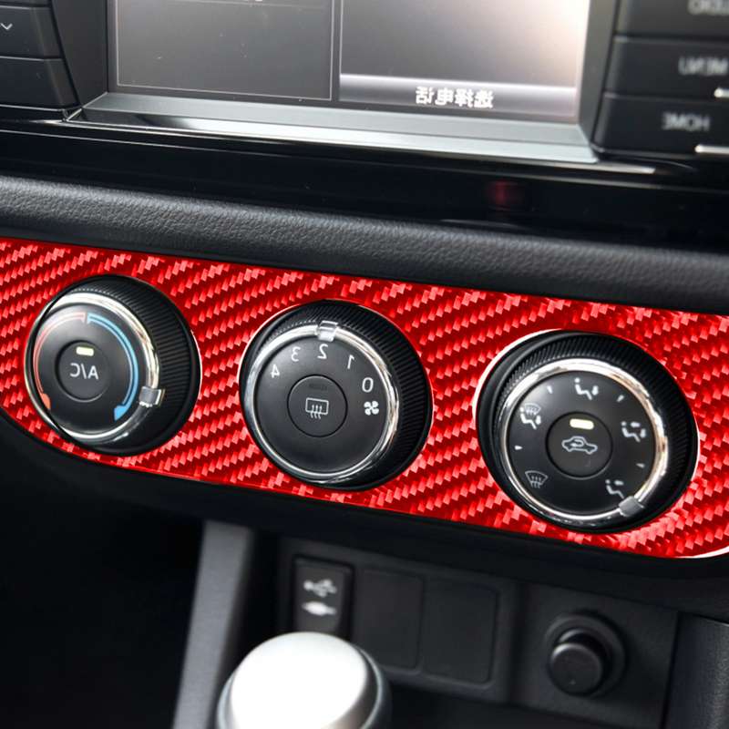Carbon Fiber Car Air Conditioner Switch Panel A Decorative Sticker for Toyota Corolla 2014-2018,Righ