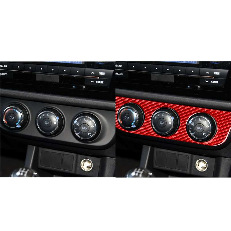 Carbon Fiber Car Air Conditioner Switch Panel A Decorative Sticker for Toyota Corolla 2014-2018,Righ