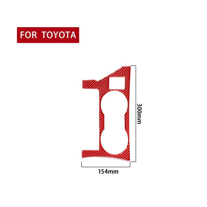 Carbon Fiber Car Cup Holder Panel A Decorative Sticker for Toyota Corolla 2014-2018,Left Drive (Red)