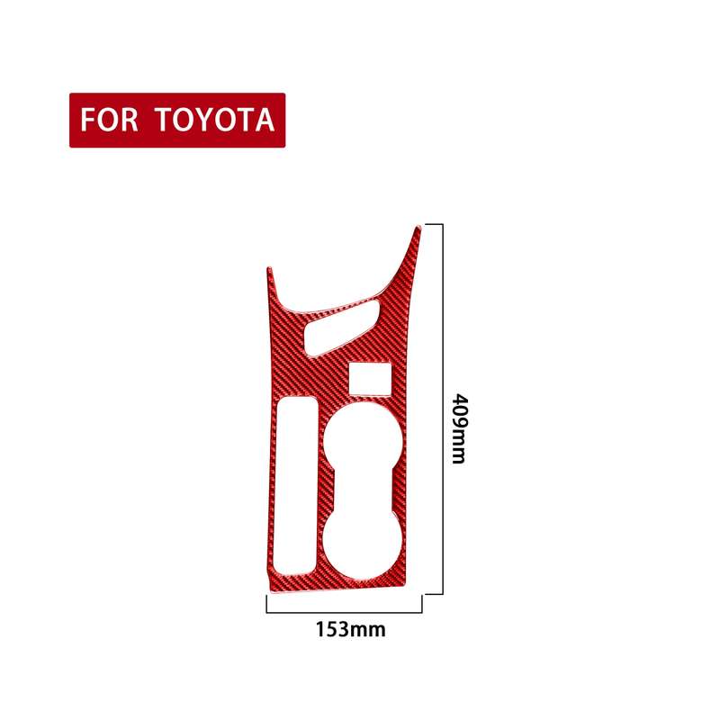 Carbon Fiber Car Cup Holder Panel B Decorative Sticker for Toyota Corolla 2014-2018,Left Drive (Red)