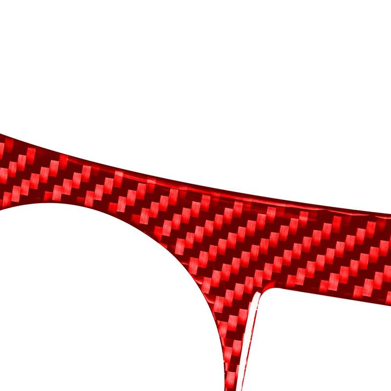 Carbon Fiber Car Cup Holder Panel B Decorative Sticker for Toyota Corolla 2014-2018,Left Drive (Red)