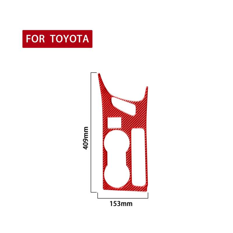 Carbon Fiber Car Cup Holder Panel B Decorative Sticker for Toyota Corolla 2014-2018,Right Drive (Red
