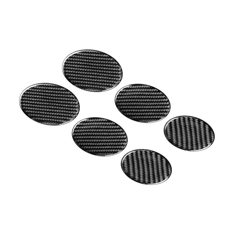 6 PCS / Set Carbon Fiber Car Seat Adjustment Button Panel Decorative Sticker for Mercedes-Benz B-Cla